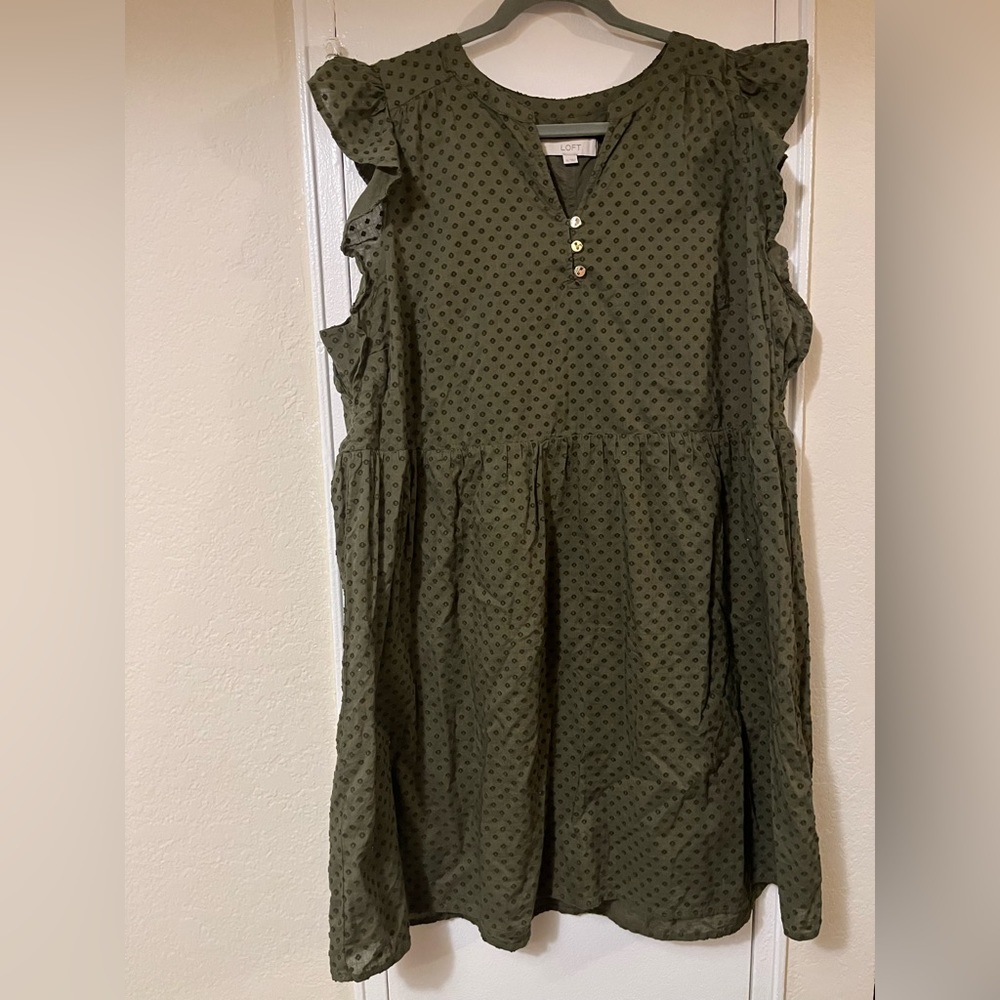 LOFT Swiss Dot Summer Dress